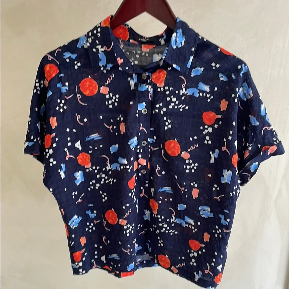 Colorful Abstract Print Shirt - Picture 1 of 3